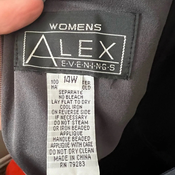 Gray Evening Gown with Rhinestone Neckline 14 - Picture 8 of 8